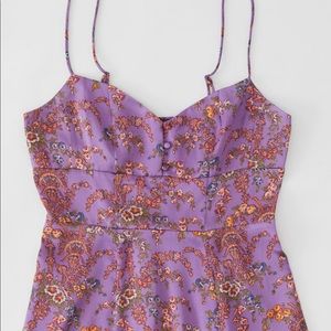 UO Petra Satin Sweetheart Mini Dress